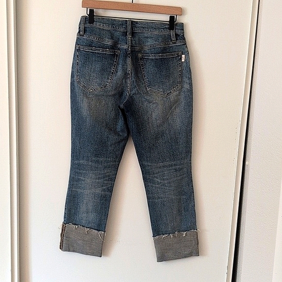 Oliver Logan Womens 26 Ankle Cropped Straight Leg Denim Jeans Boho Western - Picture 5 of 7